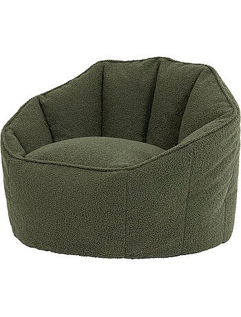 Puf sillón concha sirena de tejido bouclé - icon