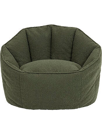 Puf sillón concha sirena de tejido bouclé - icon