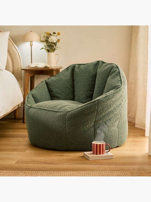 Puf sillón concha sirena de tejido bouclé - icon - Kiabi