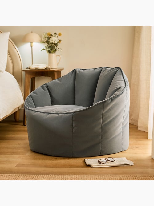 Puf sillón concha sirena de terciopelo mate - icon - Kiabi