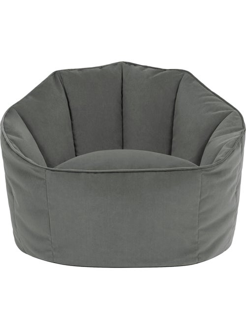 Puf sillón concha sirena de terciopelo mate - icon - Kiabi