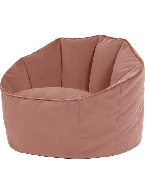 Puf sillón concha sirena de terciopelo mate - icon - Kiabi