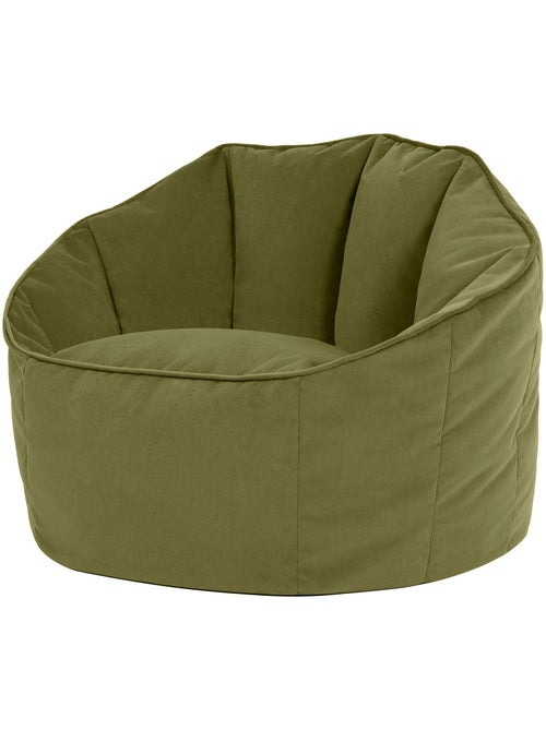 Puf sillón concha sirena de terciopelo mate - icon - Kiabi