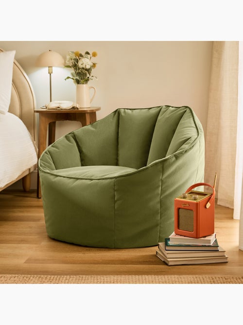 Puf sillón concha sirena de terciopelo mate - icon - Kiabi