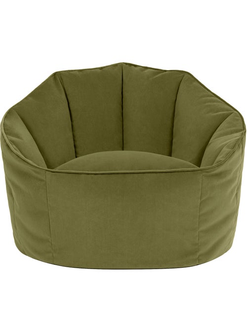 Puf sillón concha sirena de terciopelo mate - icon - Kiabi