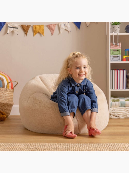 Puf sillón infantil clásico de piel sintética - icon - Kiabi