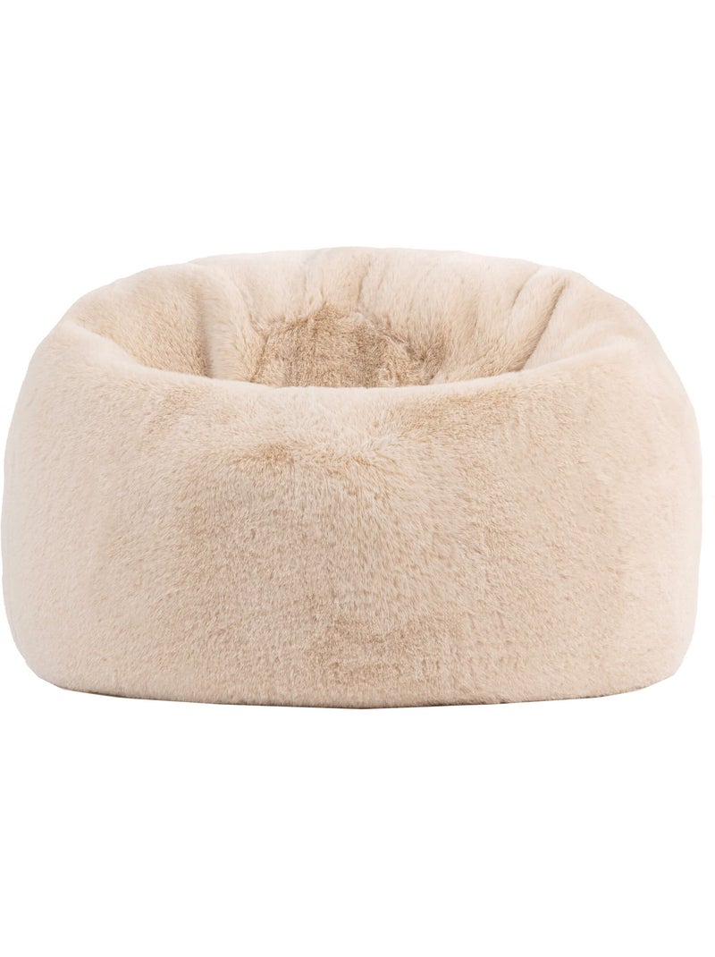 Puf sillón infantil clásico de piel sintética - icon Beige - Kiabi