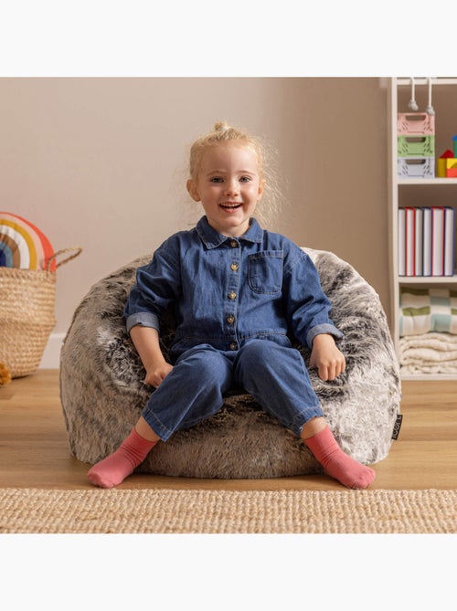 Puf sillón infantil clásico de piel sintética - icon - Kiabi