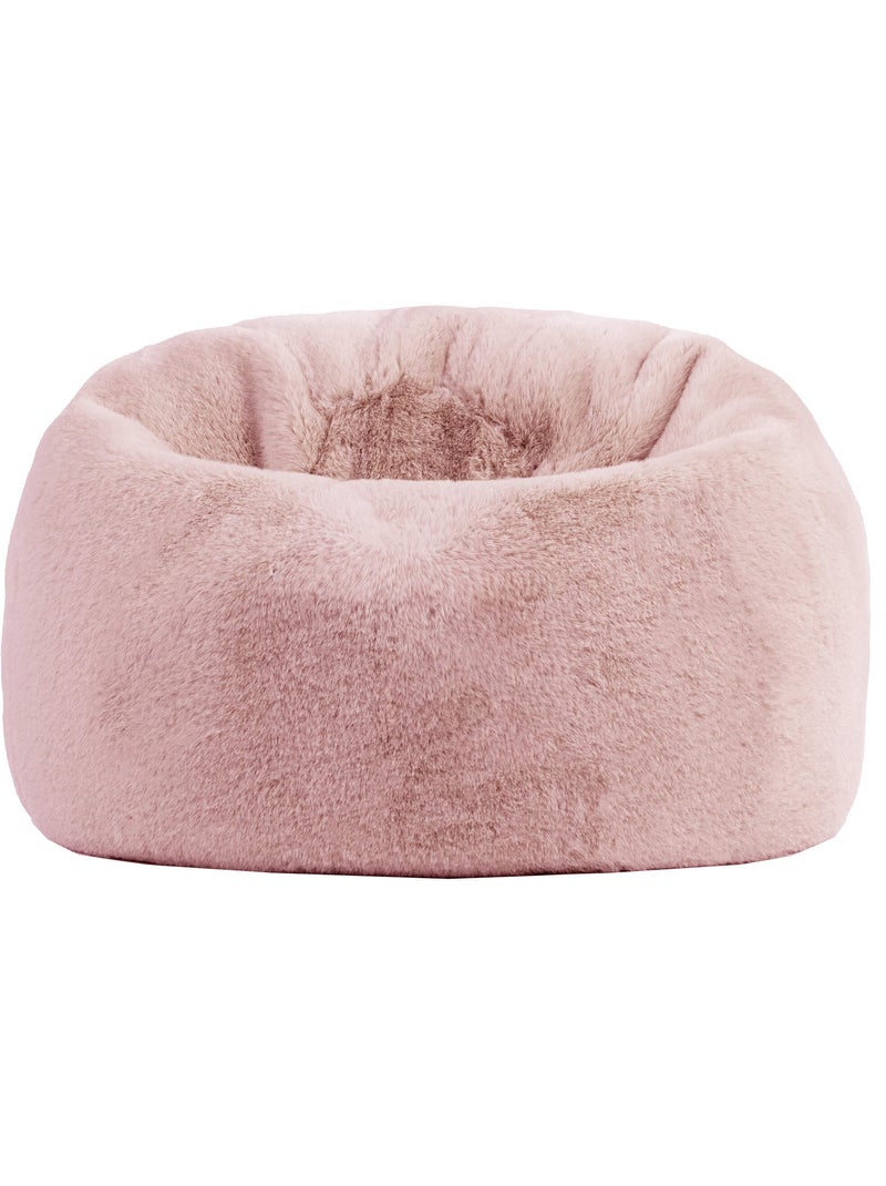 Puf sillón infantil clásico de piel sintética - icon Rosa claro - Kiabi