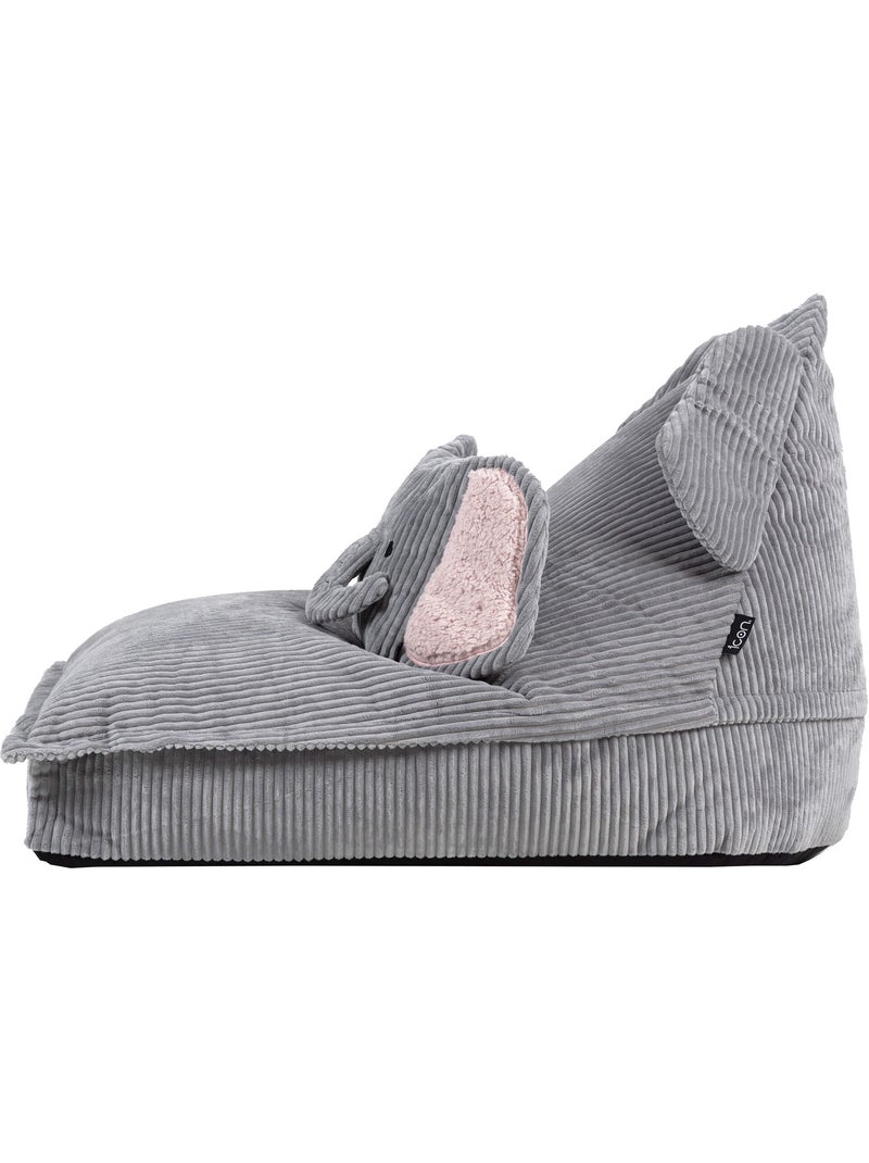 Puf sillón infantil con cojín a juego de pana - icon Gris claro - Kiabi