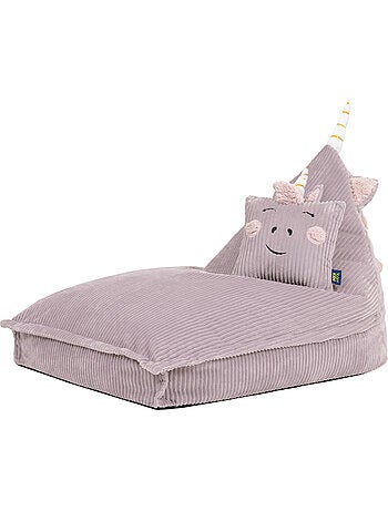 Puf sillón infantil con cojín a juego de pana - icon