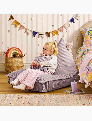 Puf sillón infantil con cojín a juego de pana - icon