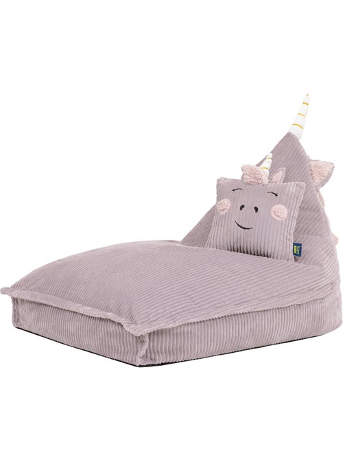 Puf sillón infantil con cojín a juego de pana - icon - Kiabi