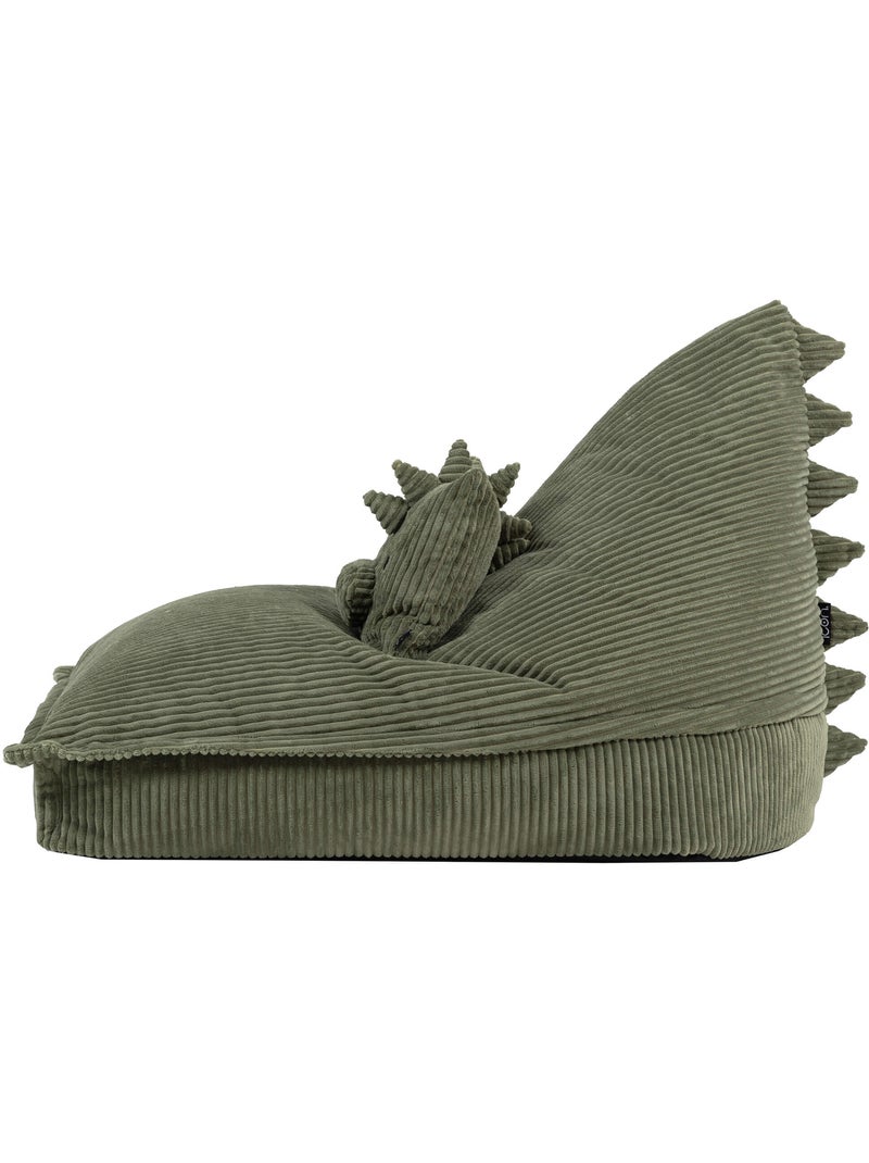 Puf sillón infantil con cojín a juego de pana - icon Verde - Kiabi