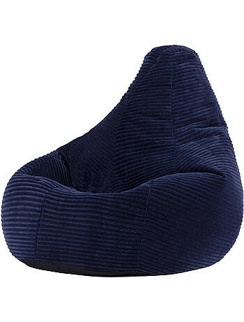 Puf sillón infantil con respaldo alto de pana - icon