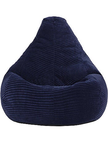 Puf sillón infantil con respaldo alto de pana - icon