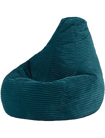 Puf sillón infantil con respaldo alto de pana - icon