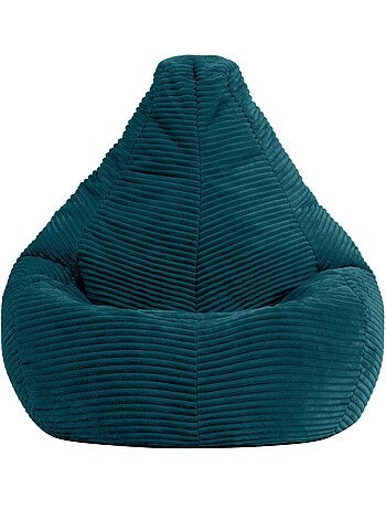 Puf sillón infantil con respaldo alto de pana - icon