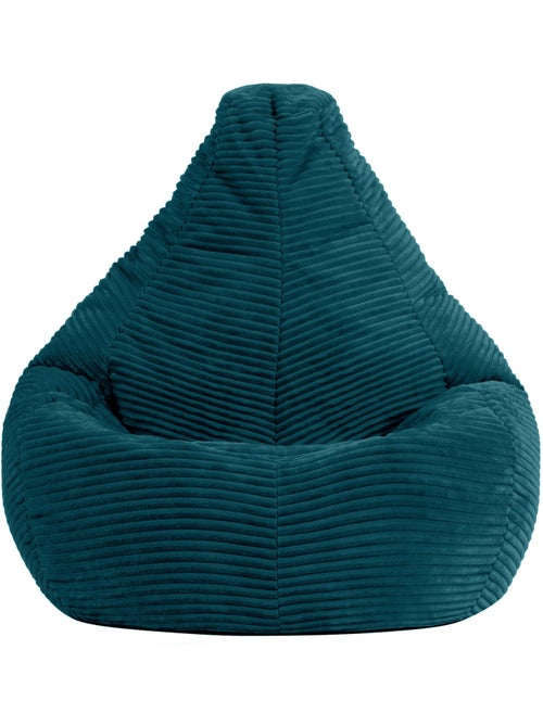 Puf sillón infantil con respaldo alto de pana - icon - Kiabi