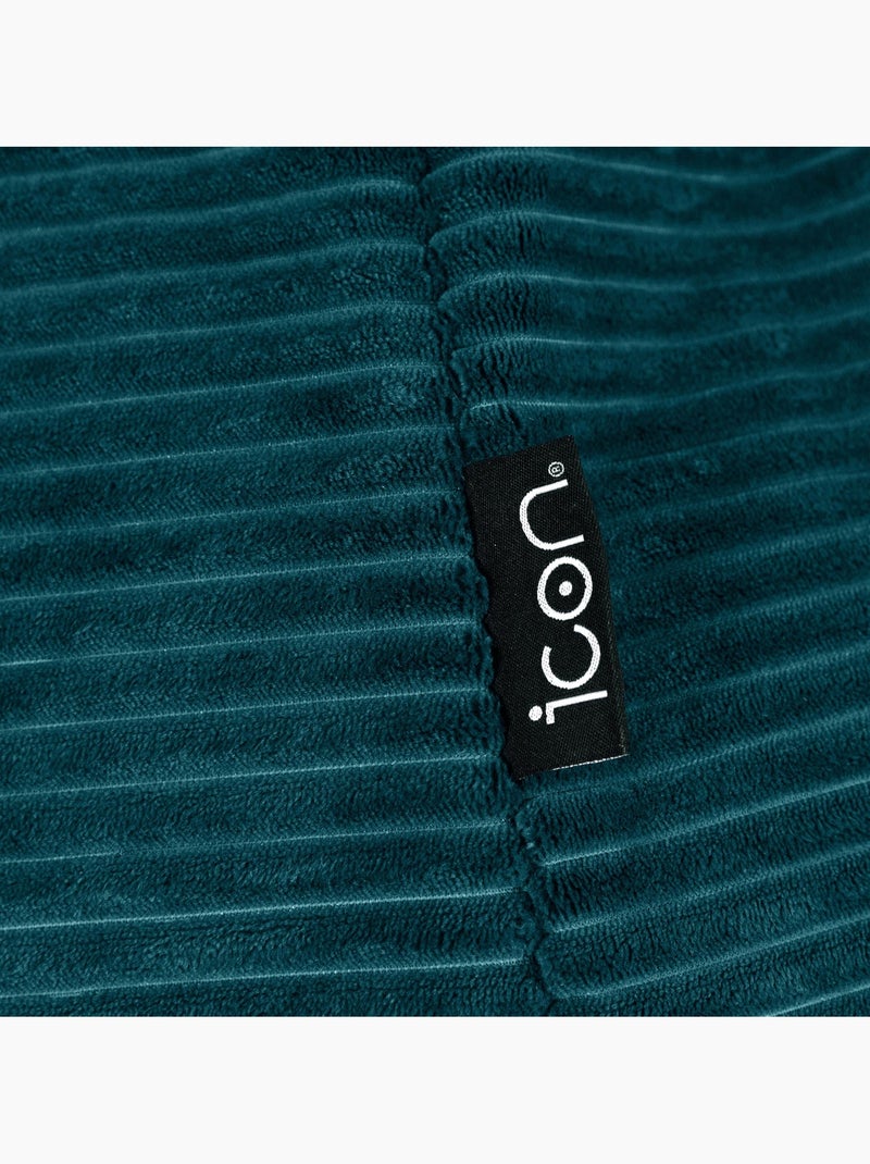 Puf sillón infantil con respaldo alto de pana - icon Azul petróleo - Kiabi