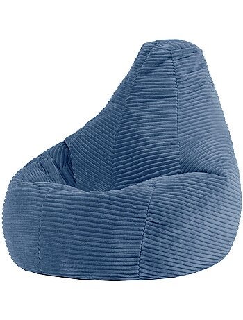 Puf sillón infantil con respaldo alto de pana - icon