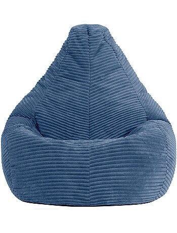 Puf sillón infantil con respaldo alto de pana - icon