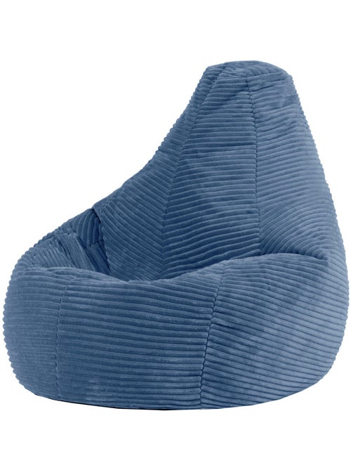 Puf sillón infantil con respaldo alto de pana - icon - Kiabi
