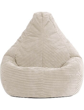 Puf sillón infantil con respaldo alto de pana - icon