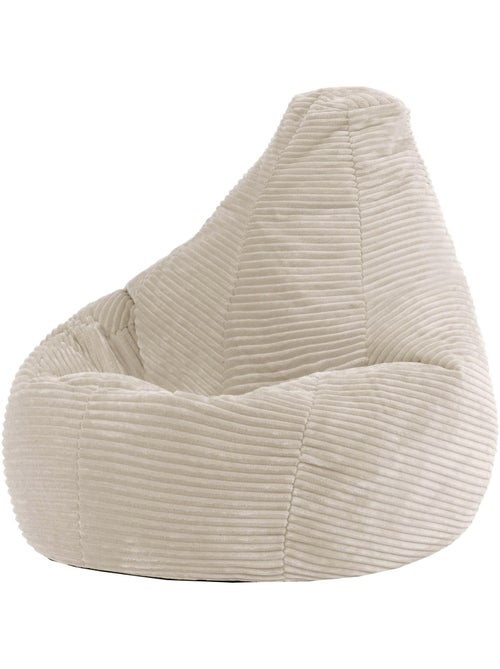 Puf sillón infantil con respaldo alto de pana - icon - Kiabi