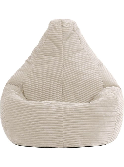 Puf sillón infantil con respaldo alto de pana - icon - Kiabi