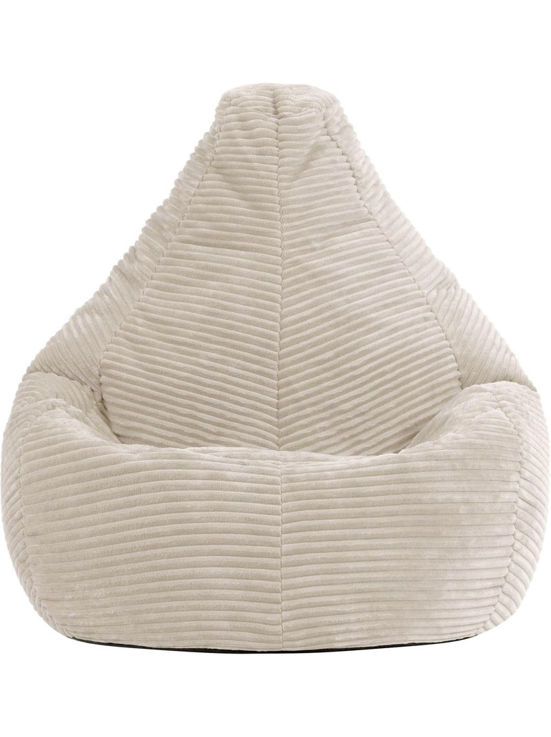 Puf sillón infantil con respaldo alto de pana - icon Beige - Kiabi