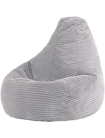 Puf sillón infantil con respaldo alto de pana - icon