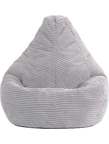 Puf sillón infantil con respaldo alto de pana - icon