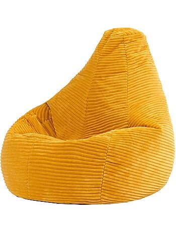 Puf sillón infantil con respaldo alto de pana - icon