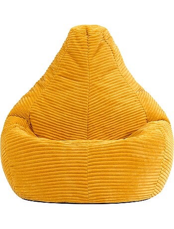 Puf sillón infantil con respaldo alto de pana - icon