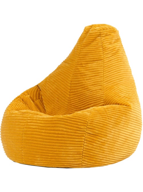 Puf sillón infantil con respaldo alto de pana - icon - Kiabi