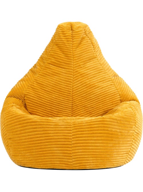 Puf sillón infantil con respaldo alto de pana - icon - Kiabi
