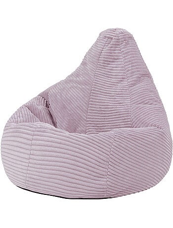 Puf sillón infantil con respaldo alto de pana - icon