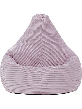 Puf sillón infantil con respaldo alto de pana - icon