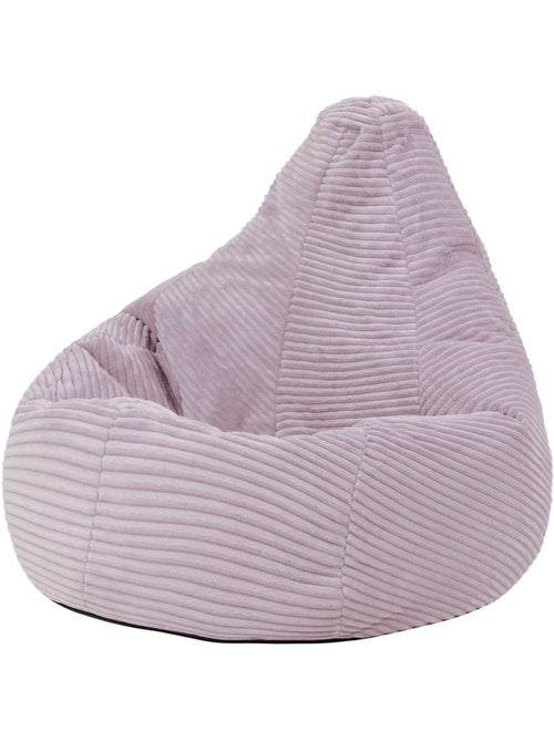 Puf sillón infantil con respaldo alto de pana - icon - Kiabi