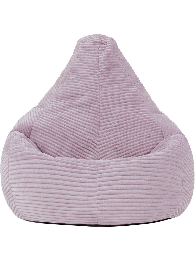 Puf sillón infantil con respaldo alto de pana - icon Malva lila - Kiabi