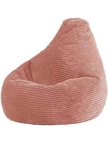 Puf sillón infantil con respaldo alto de pana - icon
