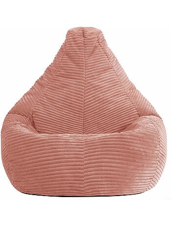 Puf sillón infantil con respaldo alto de pana - icon
