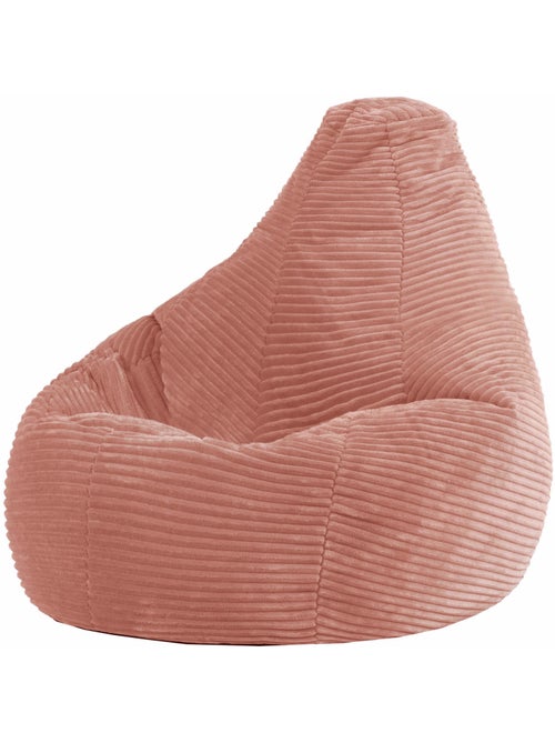 Puf sillón infantil con respaldo alto de pana - icon - Kiabi