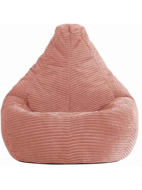 Puf sillón infantil con respaldo alto de pana - icon - Kiabi