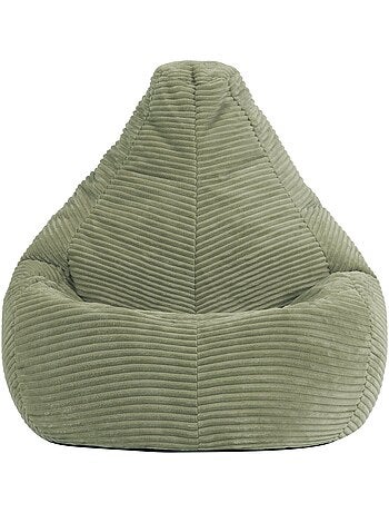 Puf sillón infantil con respaldo alto de pana - icon