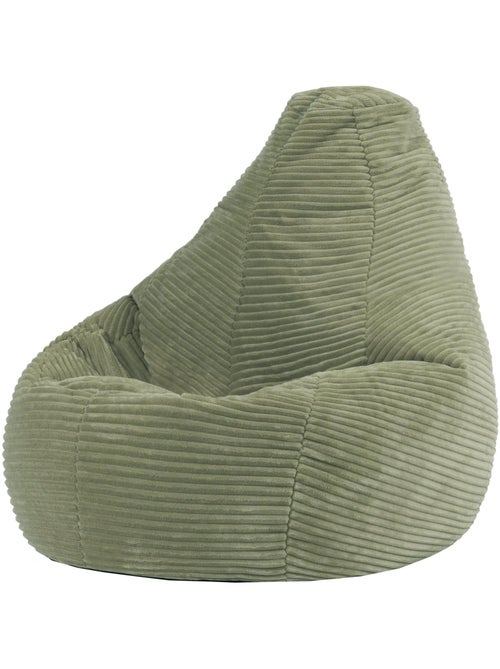 Puf sillón infantil con respaldo alto de pana - icon - Kiabi