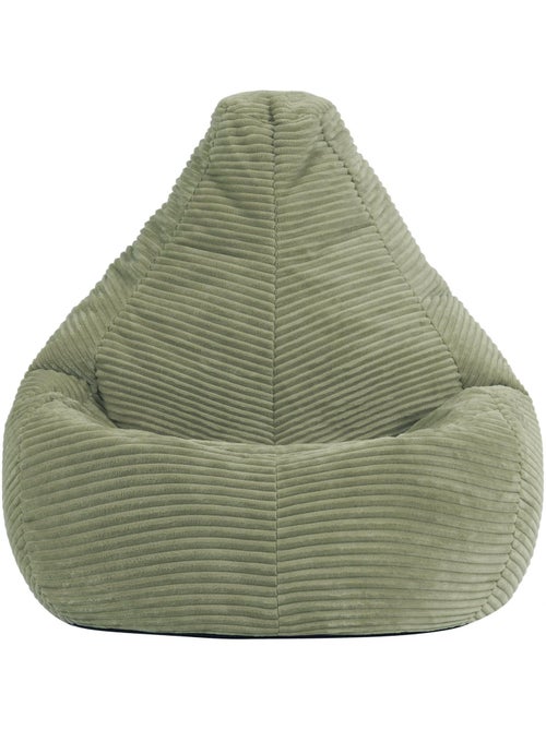 Puf sillón infantil con respaldo alto de pana - icon - Kiabi