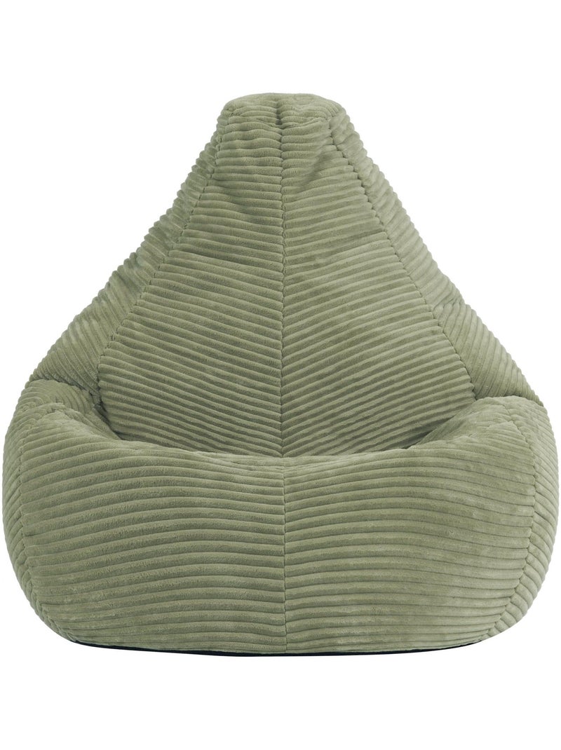 Puf sillón infantil con respaldo alto de pana - icon Verde salvia - Kiabi