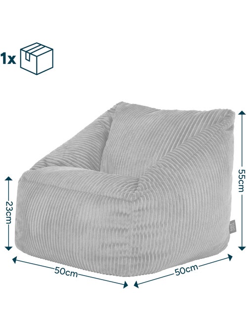 Puf sillón infantil de pana - ICON - Kiabi